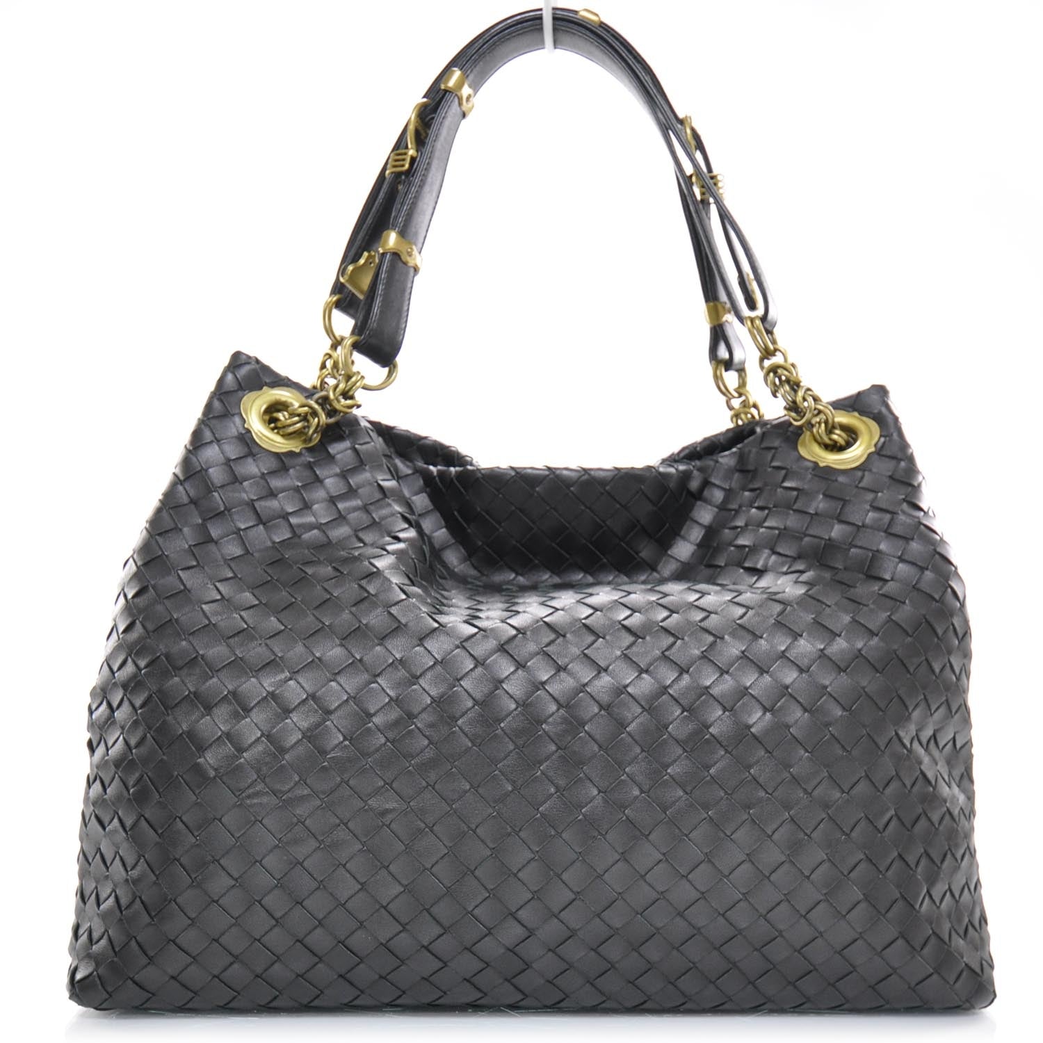 Bottega Veneta Nappa Intrecciato Shoulder Bag Nero Black 1 of 10