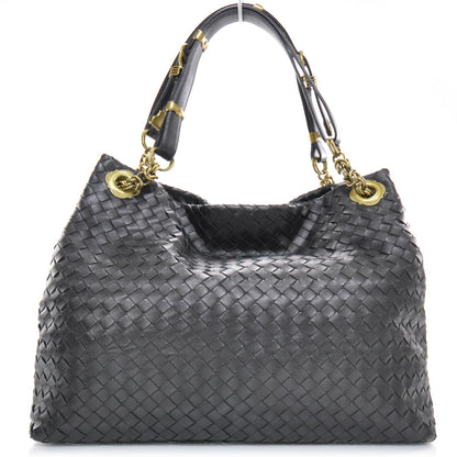 Bottega Veneta Nappa Intrecciato Shoulder Bag Nero Black 1 of 10