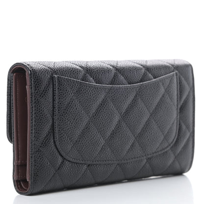 Chanel Caviar Quilted Large Flap Wallet Black 3 of 10