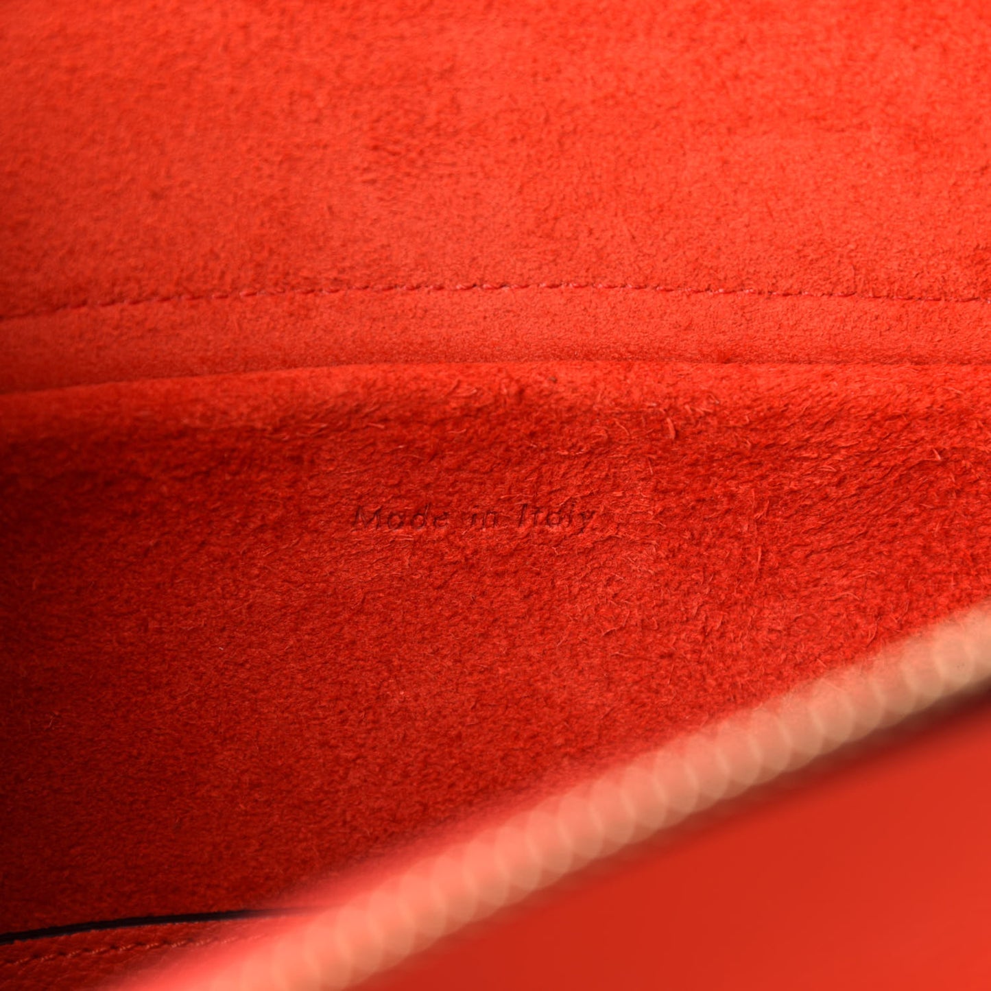 Grained Calfskin Mini Belt Bag Coral Orange