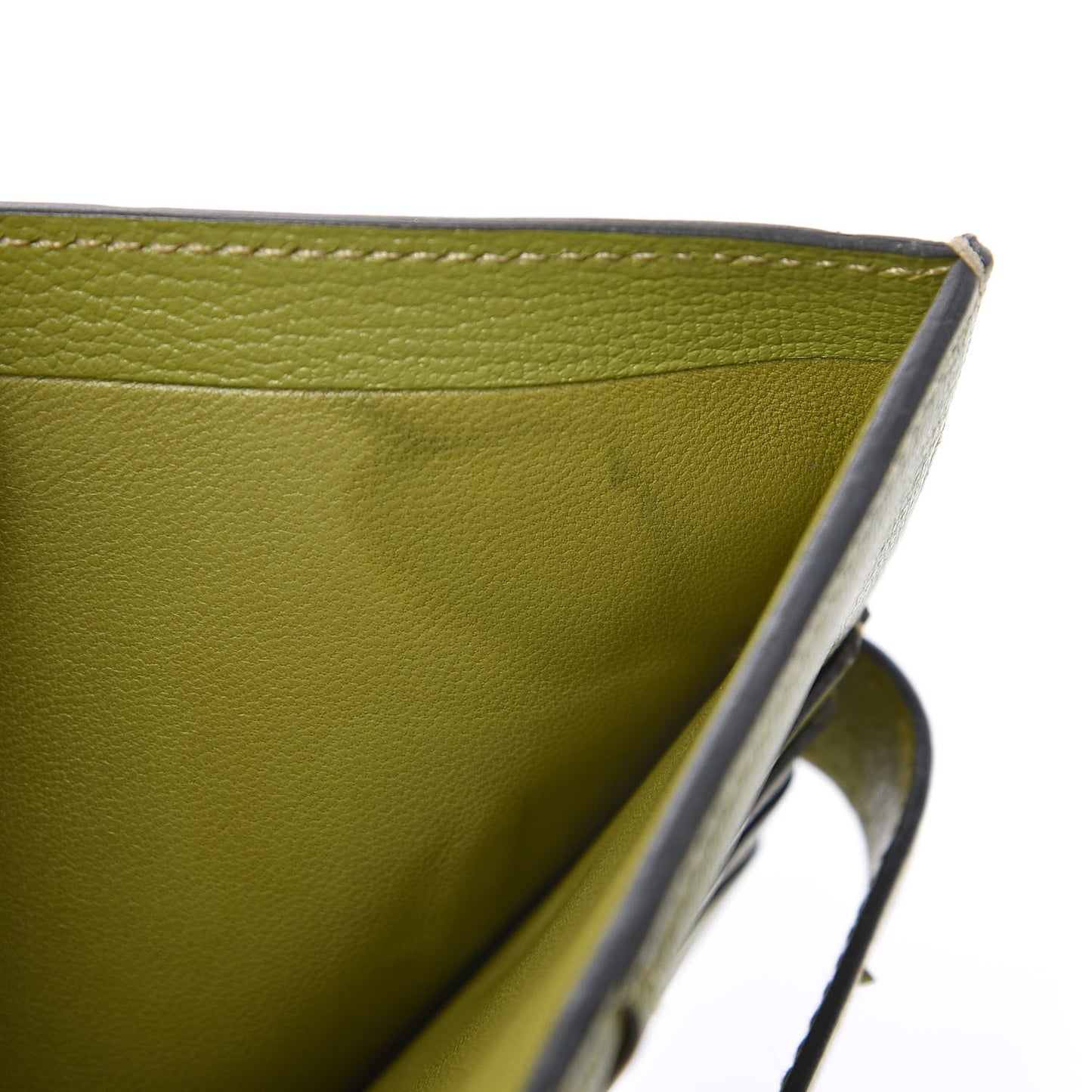 Ostrich Bearn Compact Wallet Vert Anis
