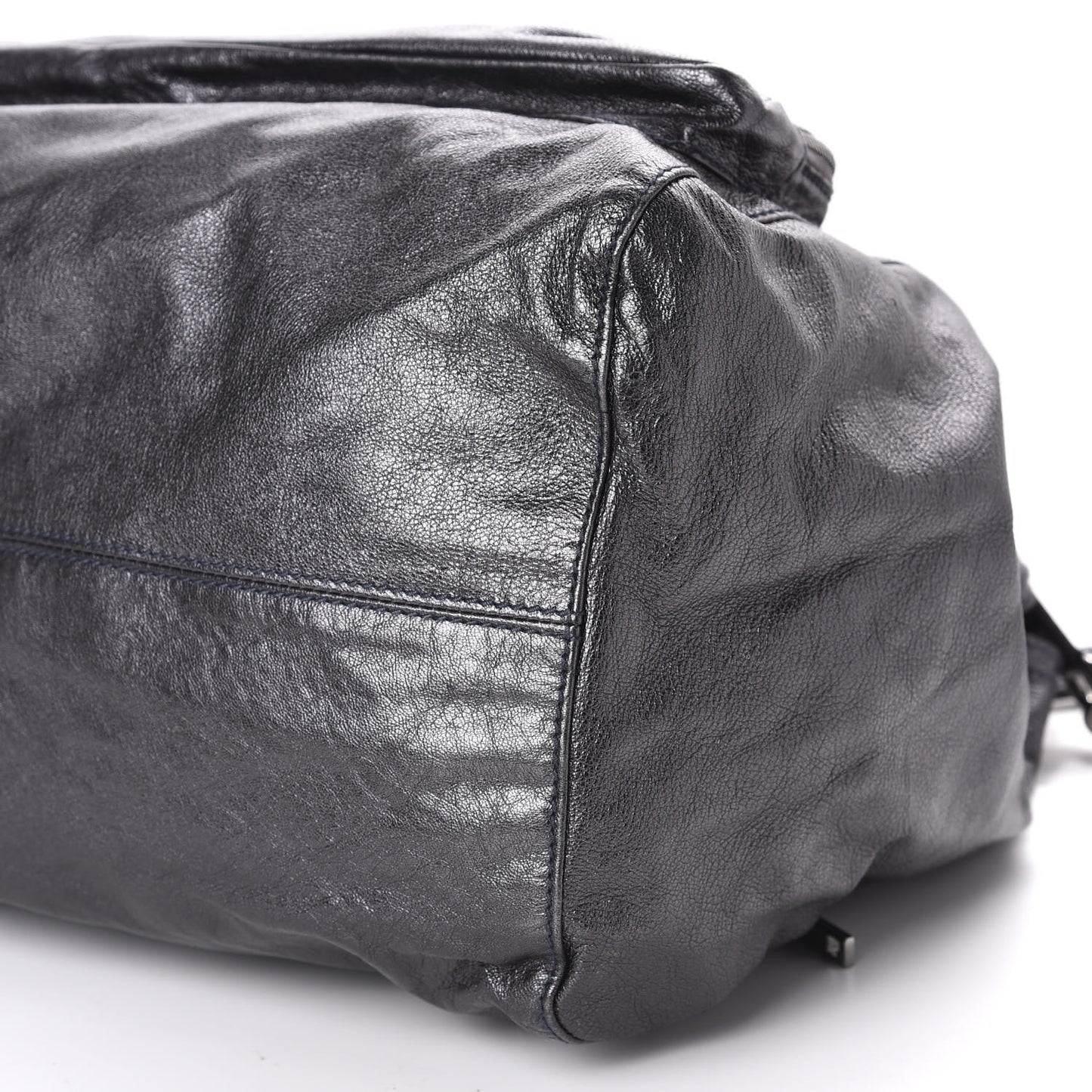 Calfskin Tote Metallic Silver