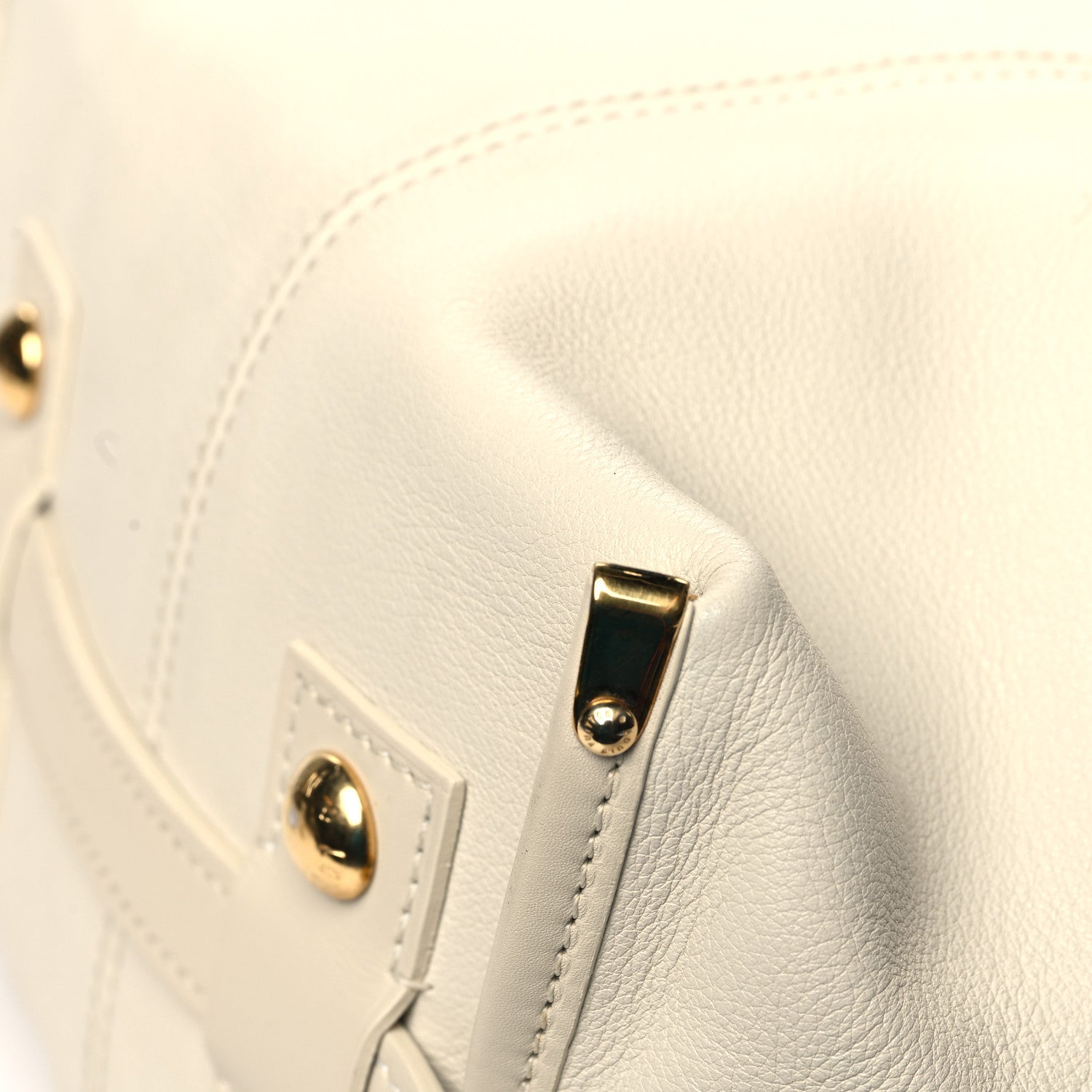 Louis Vuitton Calfskin Sac Louis White 10 of 13