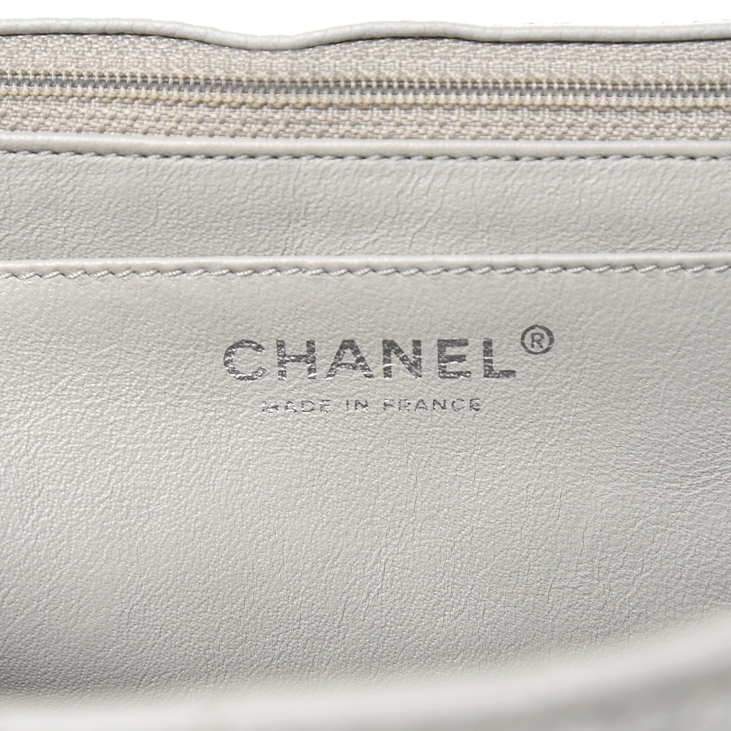 Chanel Caviar Quilted Maxi Single Flap Light Grey 7 of 12