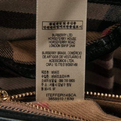 Burberry Polished Bridle Calfskin Studded Small Abbott Crossbody Bag Black 7 of 8