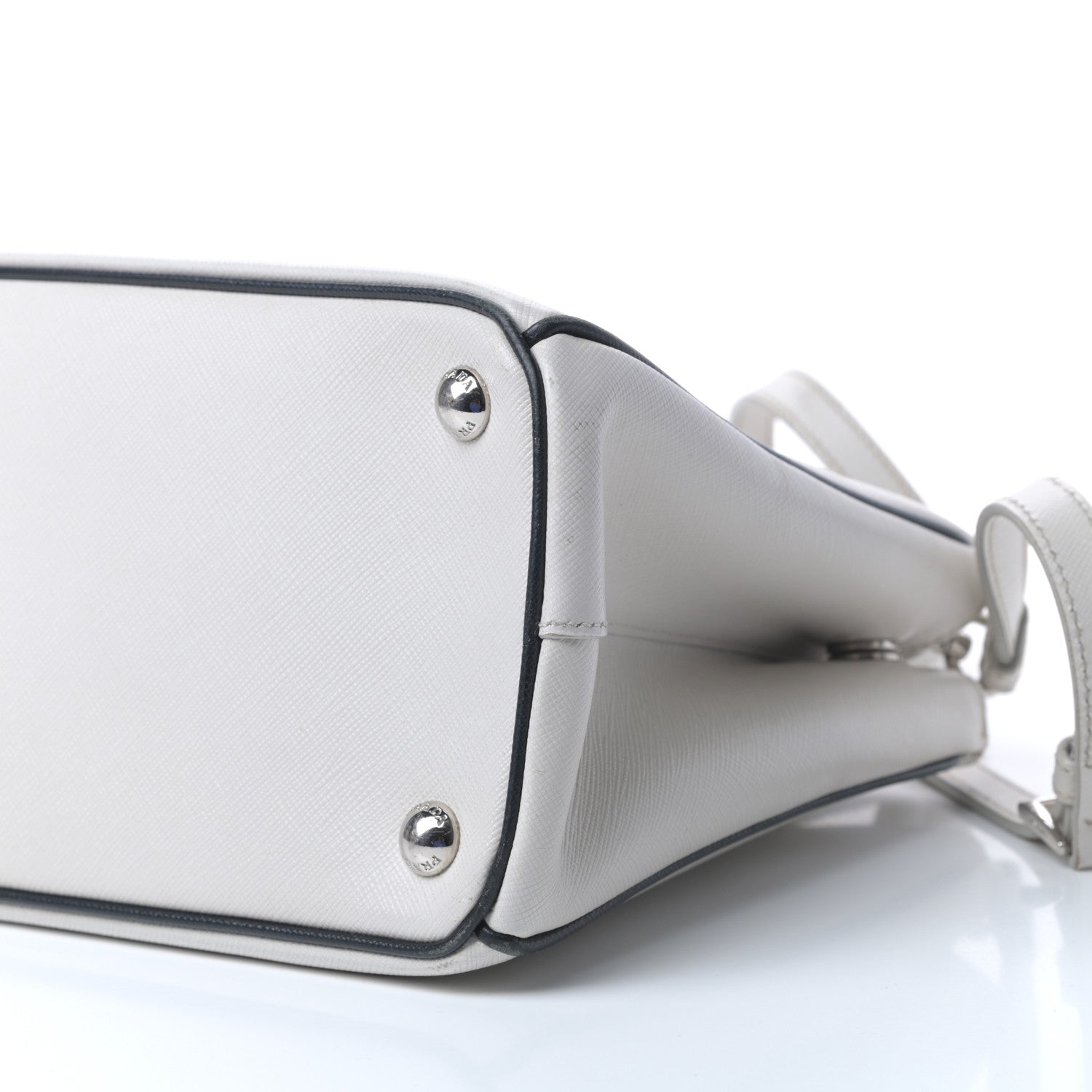 Prada Saffiano Small Galleria Double Zip Tote Talco Black 8 of 8