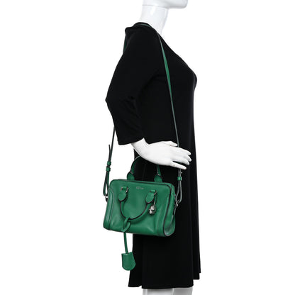Alexander McQueen Pebbled Calfskin Mini Padlock Tote Emerald 2 of 15