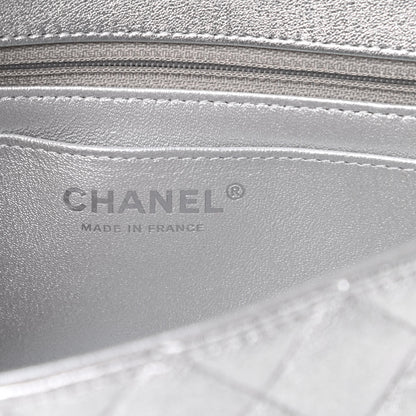 Chanel Metallic Lambskin Quilted Mini Rectangular Flap Silver 6 of 10