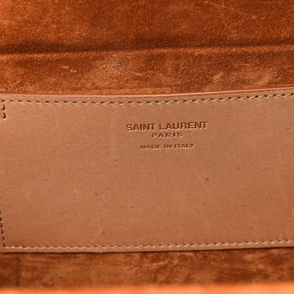 Saint Laurent Calfskin Monogram Take Away Box Dusty Vintage Brown Gold 6 of 11