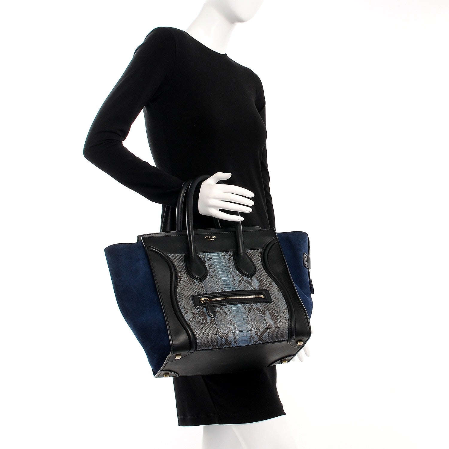 Celine Python Suede Mini Luggage 2 of 17