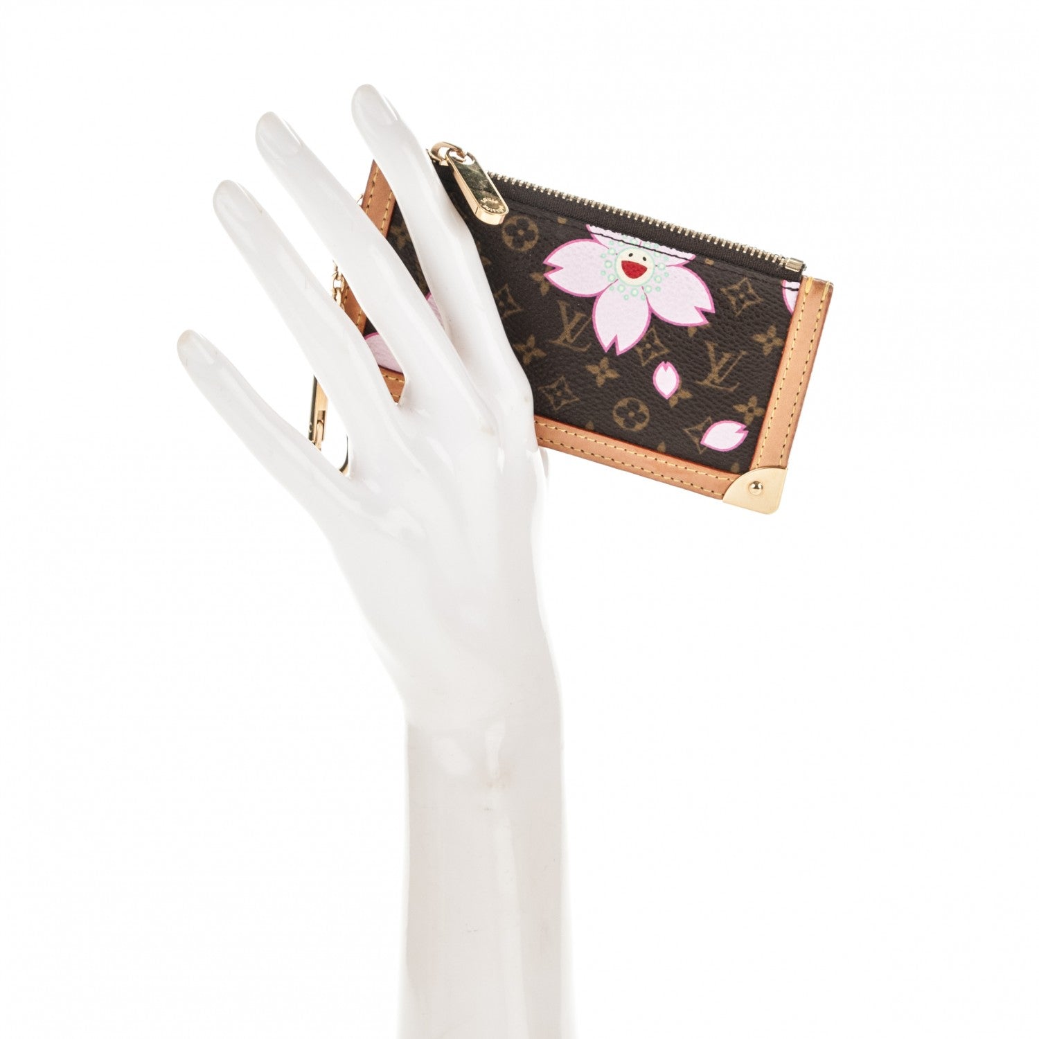 Louis Vuitton Monogram Cherry Blossom Key Pouch Brown 2 of 6