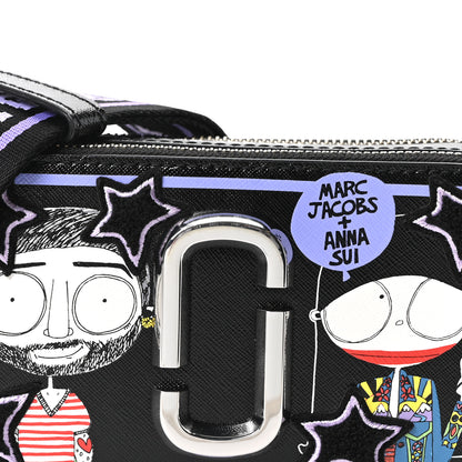 Marc Jacobs X Anna Sui Saffiano Small Snapshot Camera Bag  Black Multicolor 7 of 9