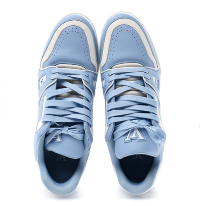 Louis Vuitton Calfskin Mens LV Trainer Sneakers 9 Blue 2 of 10