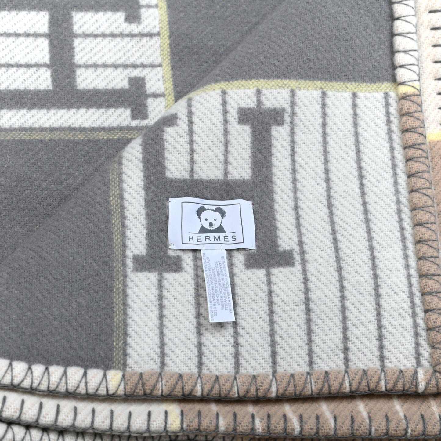 Wool Cashmere Avalon Passe-Passe Blanket Naturel