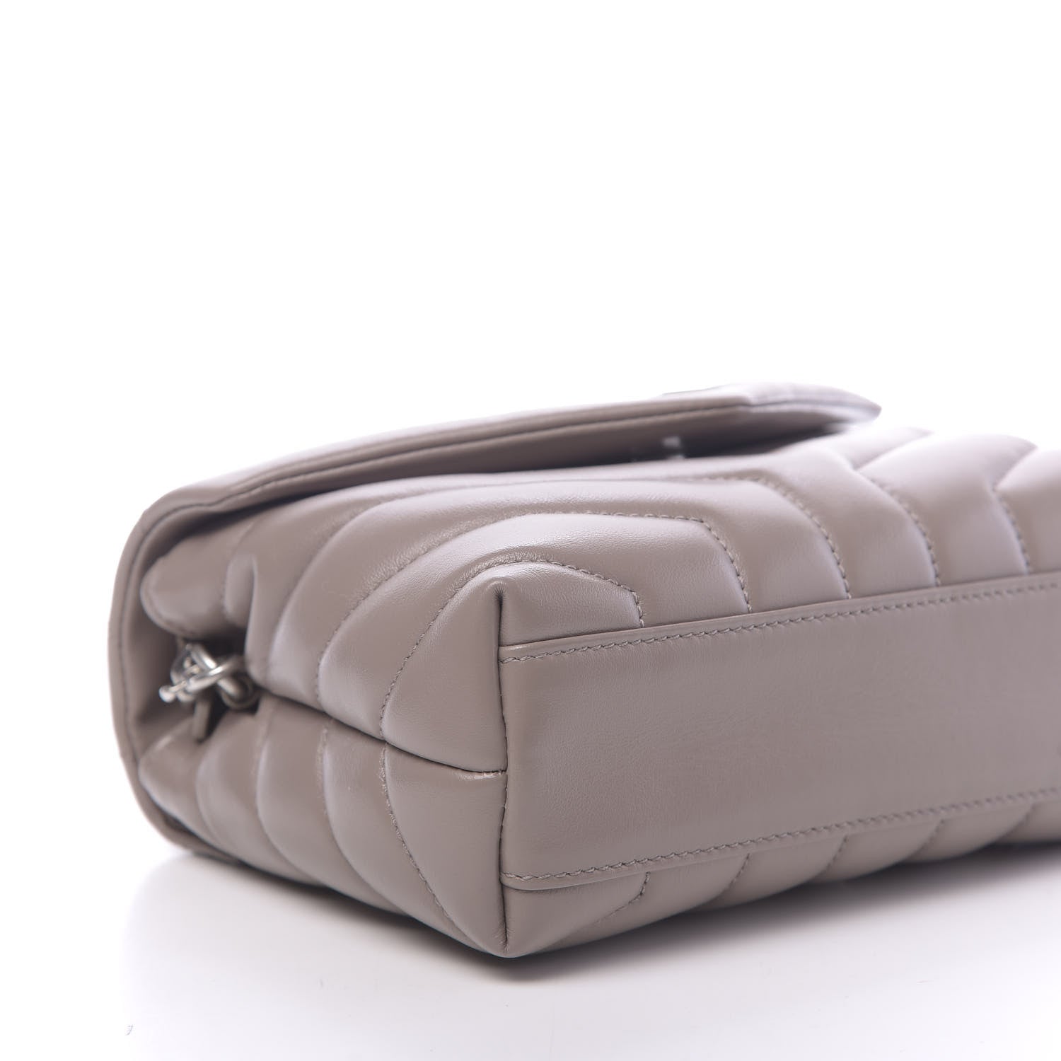 Saint Laurent Calfskin Y Quilted Monogram Toy Loulou Satchel Light Natural 7 of 10