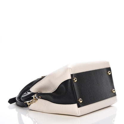 Burberry Grainy Calfskin Small Milton Satchel Natural Black 5 of 10