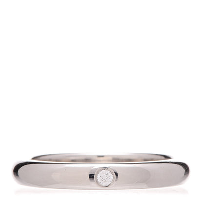 Tiffany Platinum Diamond Elsa Peretti Band Ring 49 5 1 of 5