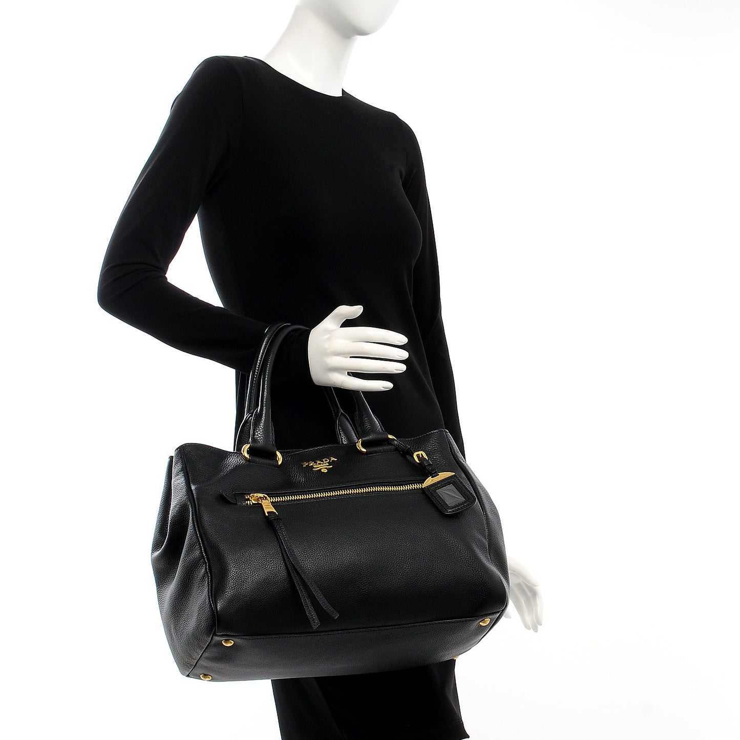 Vitello Daino Tote Nero Black