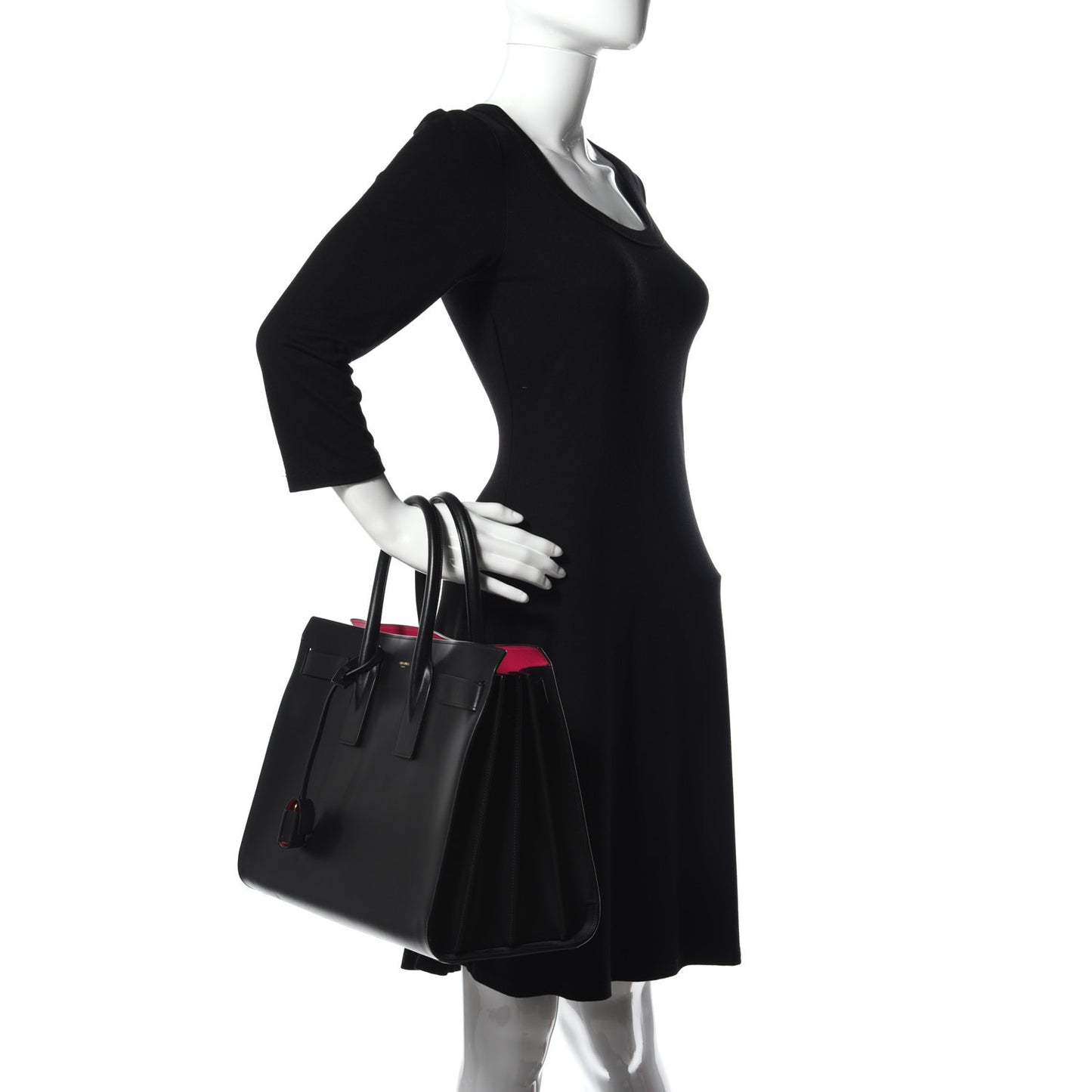 Calfskin Large Sac De Jour Carryall Black