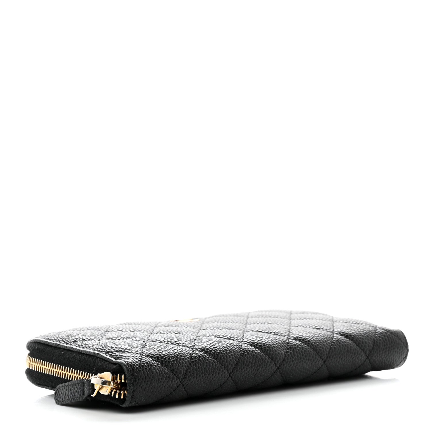 Chanel Caviar Quilted Large Gusset Zip Around Wallet Black 4 of 13