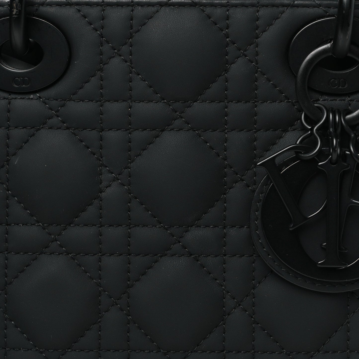 Ultra Matte Calfskin Cannage Small My ABCDior Lady Dior Black