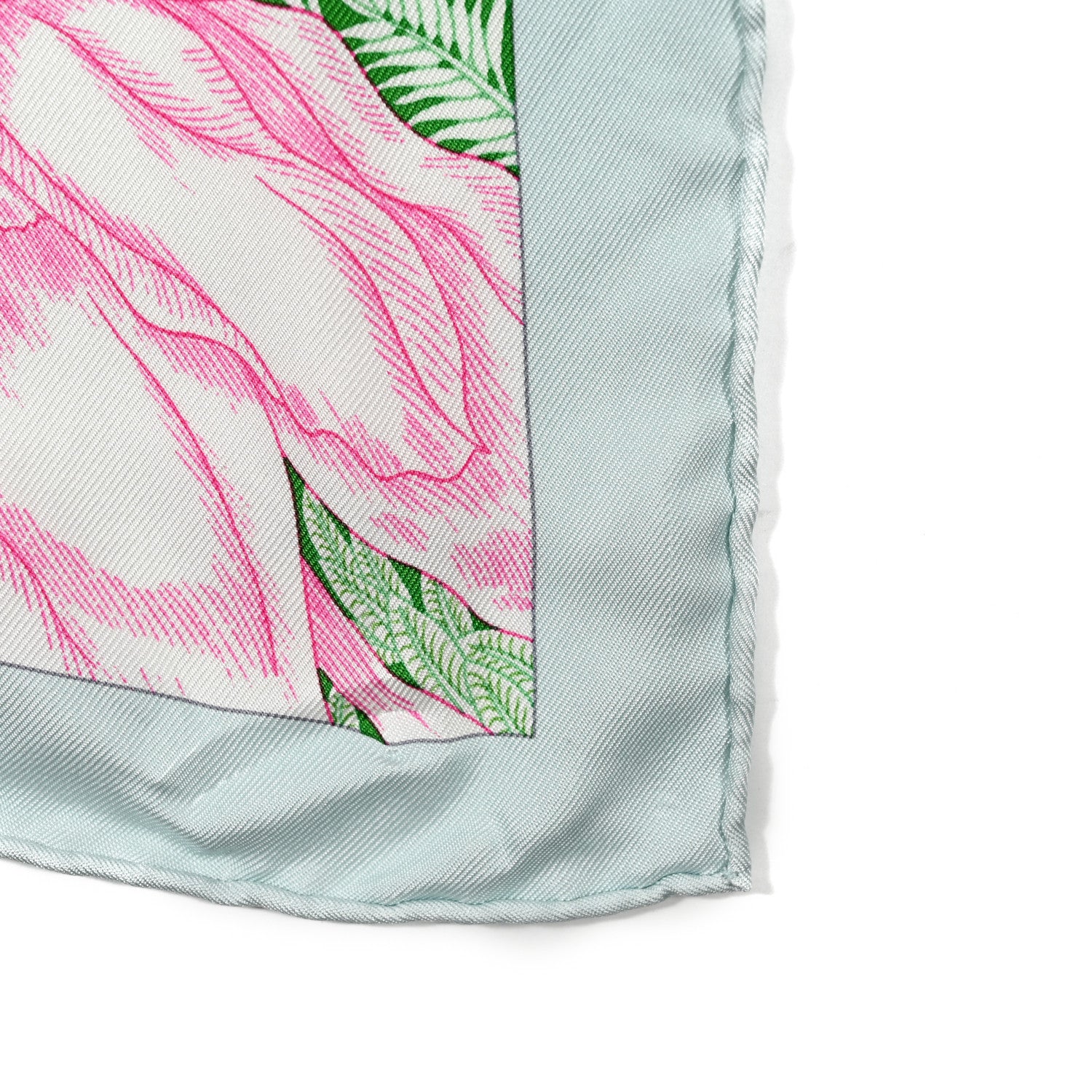 Hermes Silk Twill Faubourg Tropical Scarf 90 Bleu Vert Jaune 6 of 8