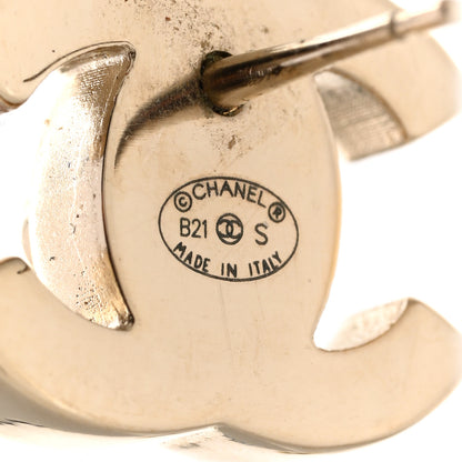 Chanel CC Turnlock Clip On Earrings Gold 4 of 5