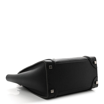 Celine Drummed Calfskin Micro Luggage Black 4 of 11