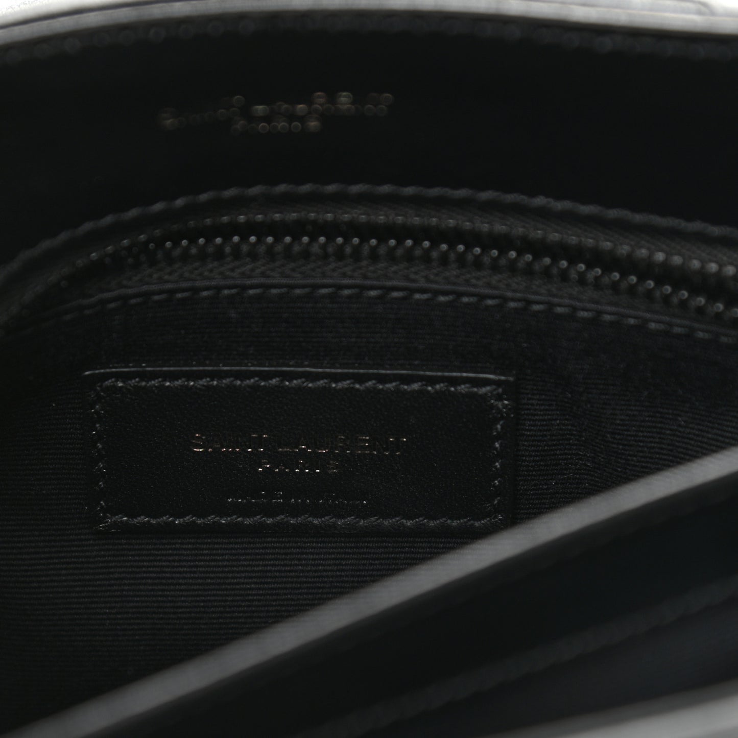 Calfskin Y Quilted Monogram Toy Loulou Crossbody Bag Black