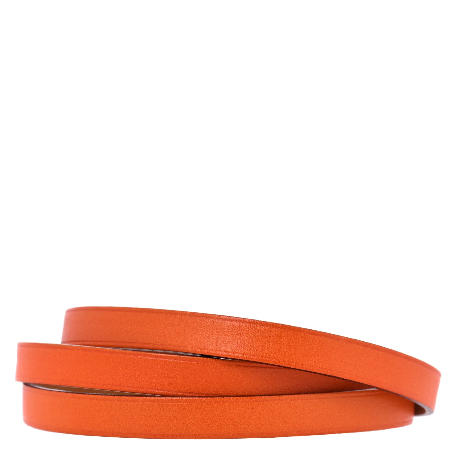 Hermes Chamonix Hapi 3MM Triple Tour Wrap Bracelet S Orange 3 of 8