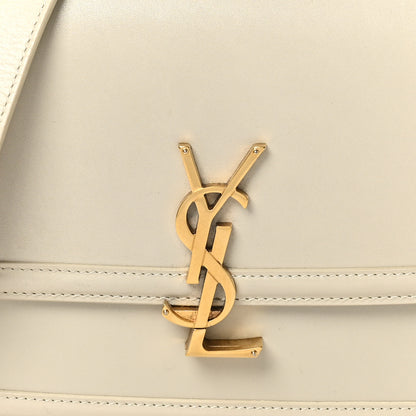 Saint Laurent Box Calfskin Monogram Medium Solferino Satchel Crema Soft 8 of 10