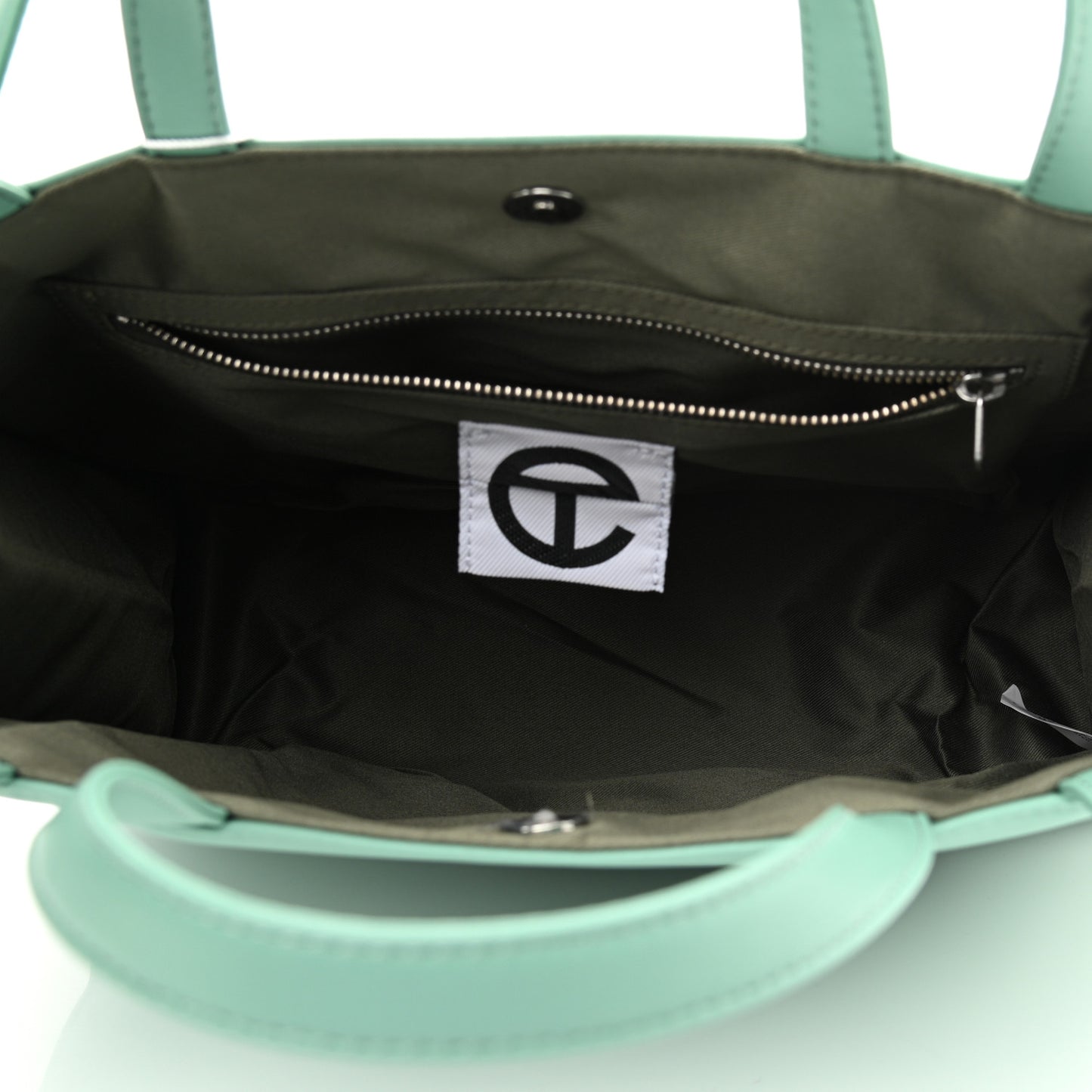 Vegan Leather Medium Shopping Bag Sage