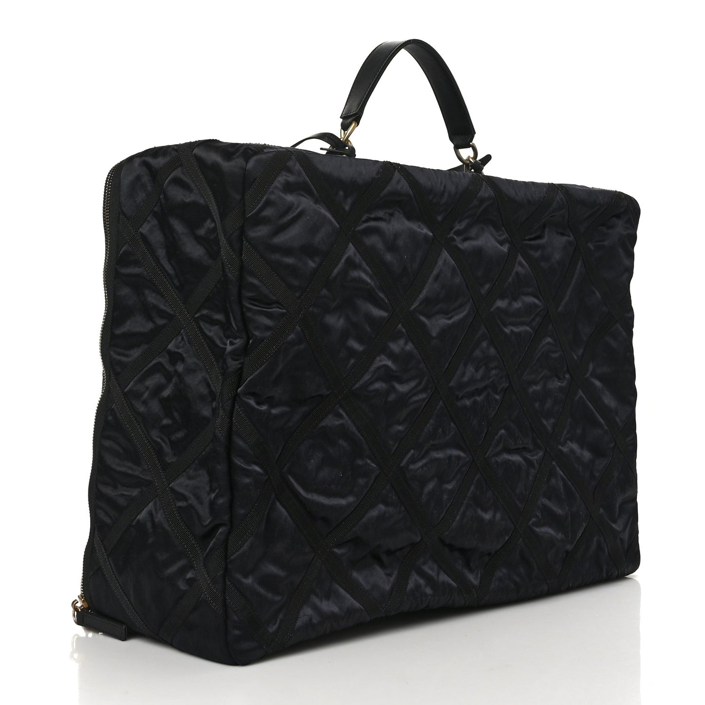 Nylon Grosgrain Large Lifestyle Travel Black