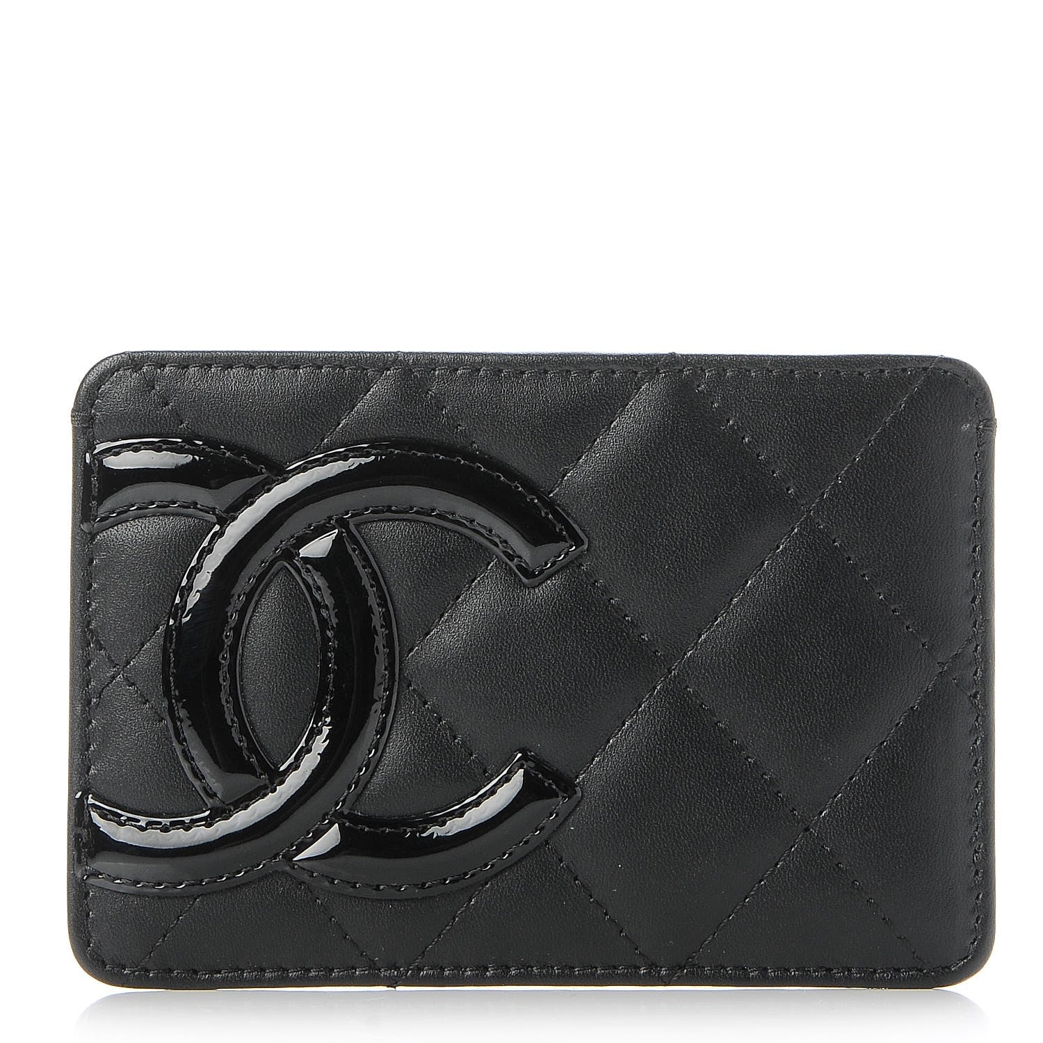 Chanel Calfskin Quilted Cambon Card Holder Black 1 of 8