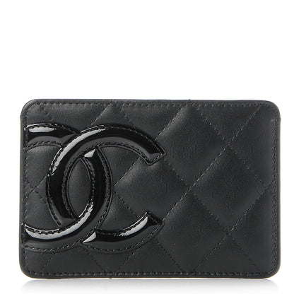 Chanel Calfskin Quilted Cambon Card Holder Black 1 of 8