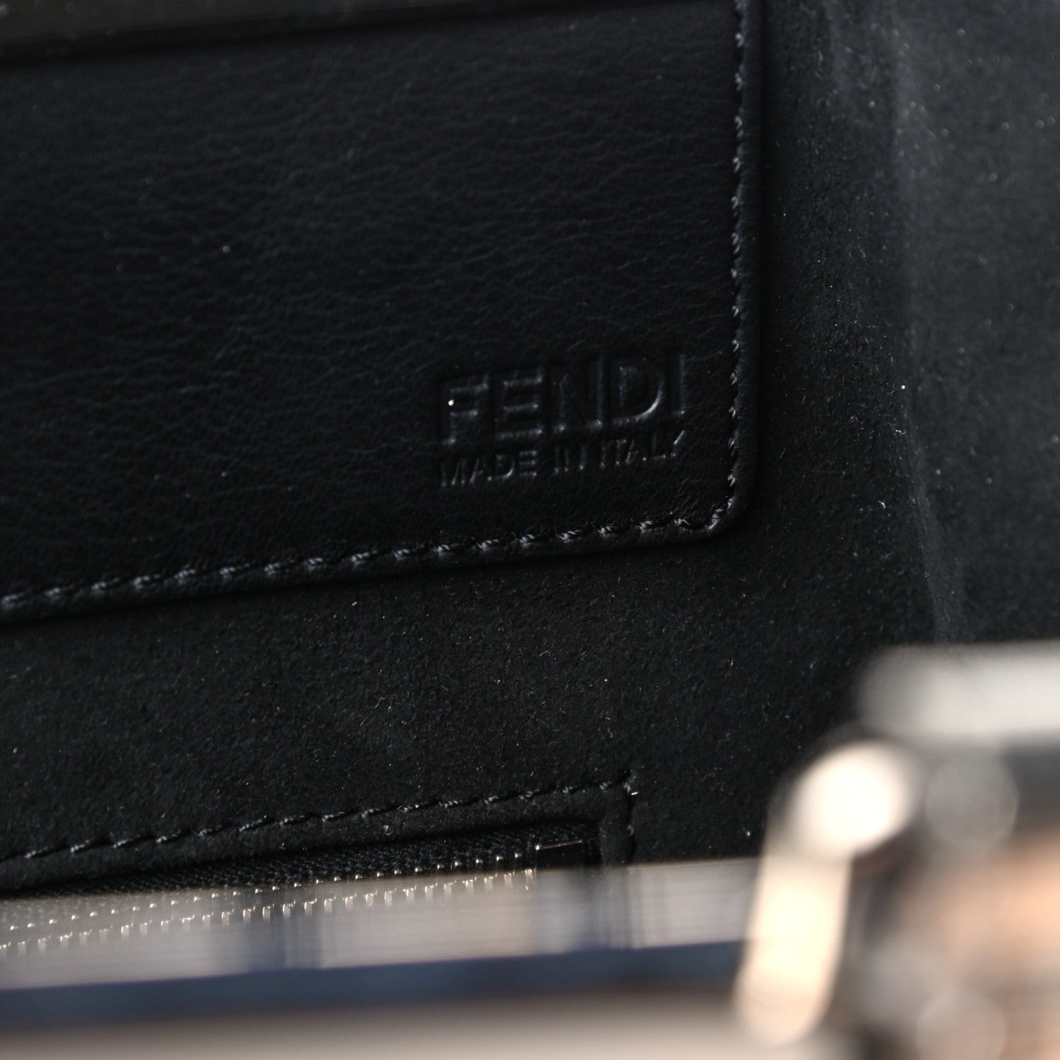 Fendi Vitello Elite Bi Color 3Jours Tote Argento Black 11 of 14