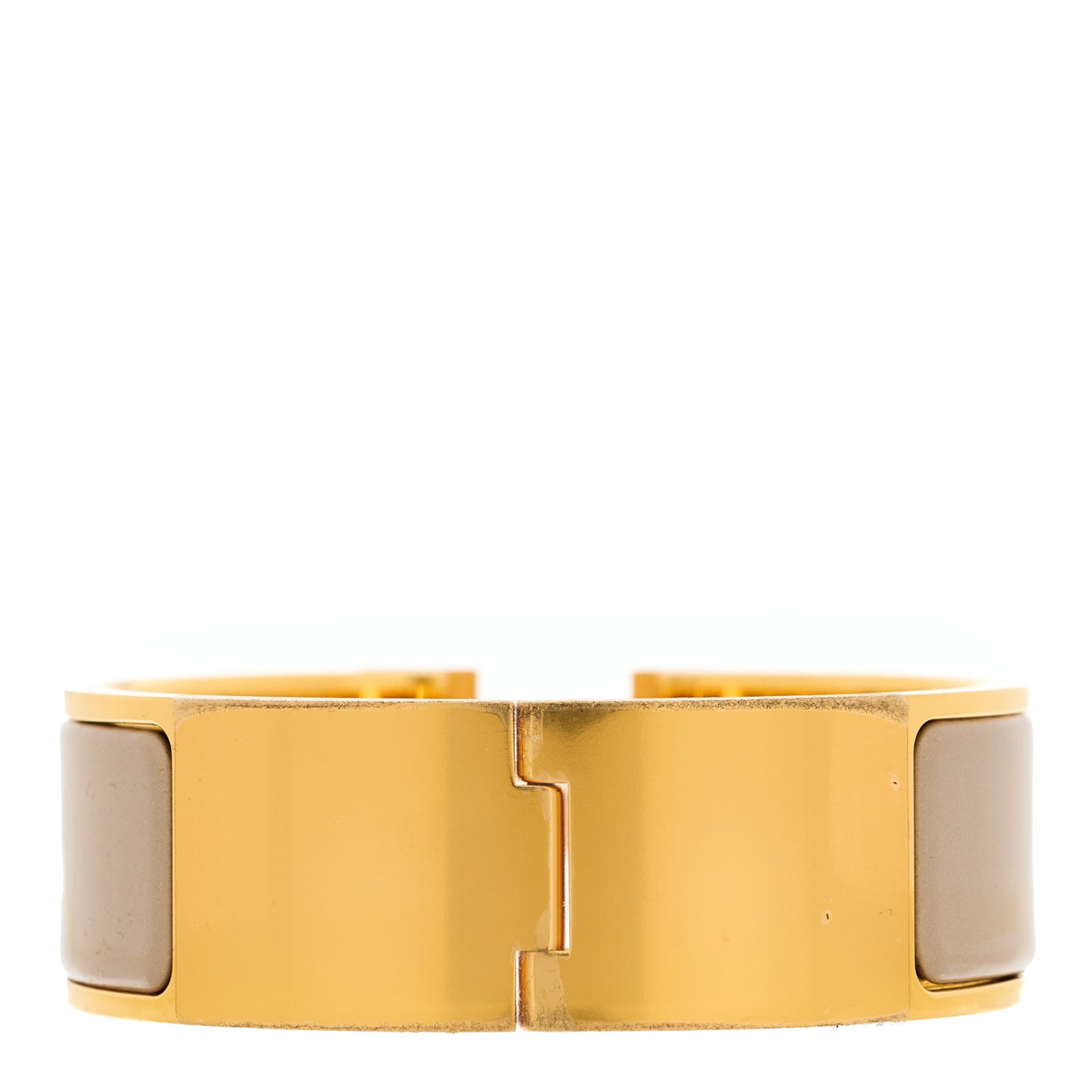 Enamel Wide Clic Clac H Bracelet PM Marron Glace