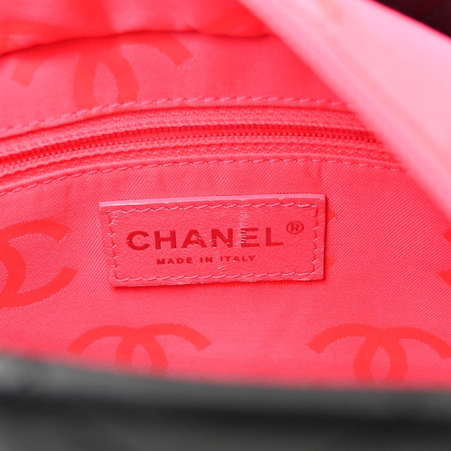 Calfskin Quilted Medium Cambon Tote Black