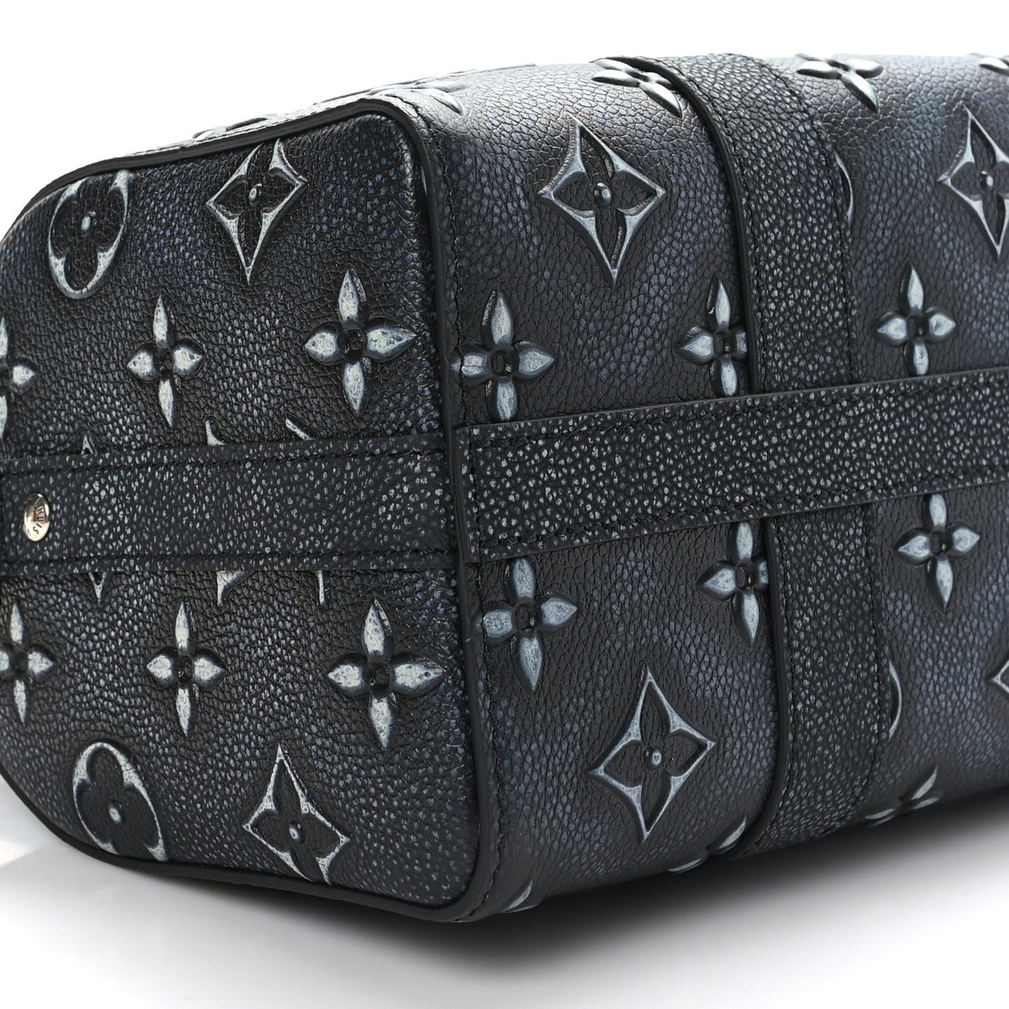 Cowhide Faded Monogram City Keepall Charcoal