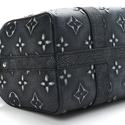 Louis Vuitton Cowhide Faded Monogram City Keepall Charcoal 7 of 8
