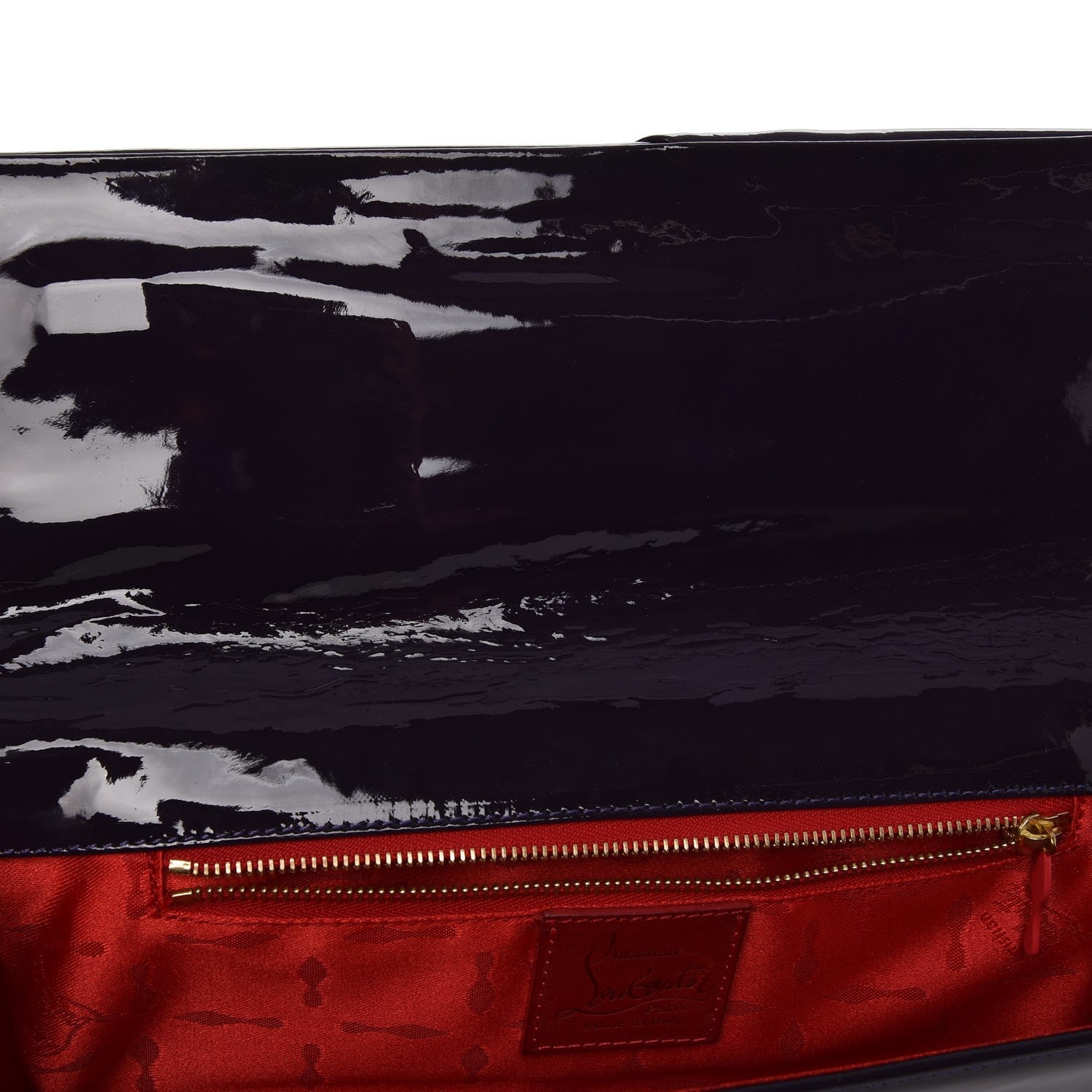 Christian Louboutin Patent Calfskin Aionoeud Bow Clutch Purple 9 of 9