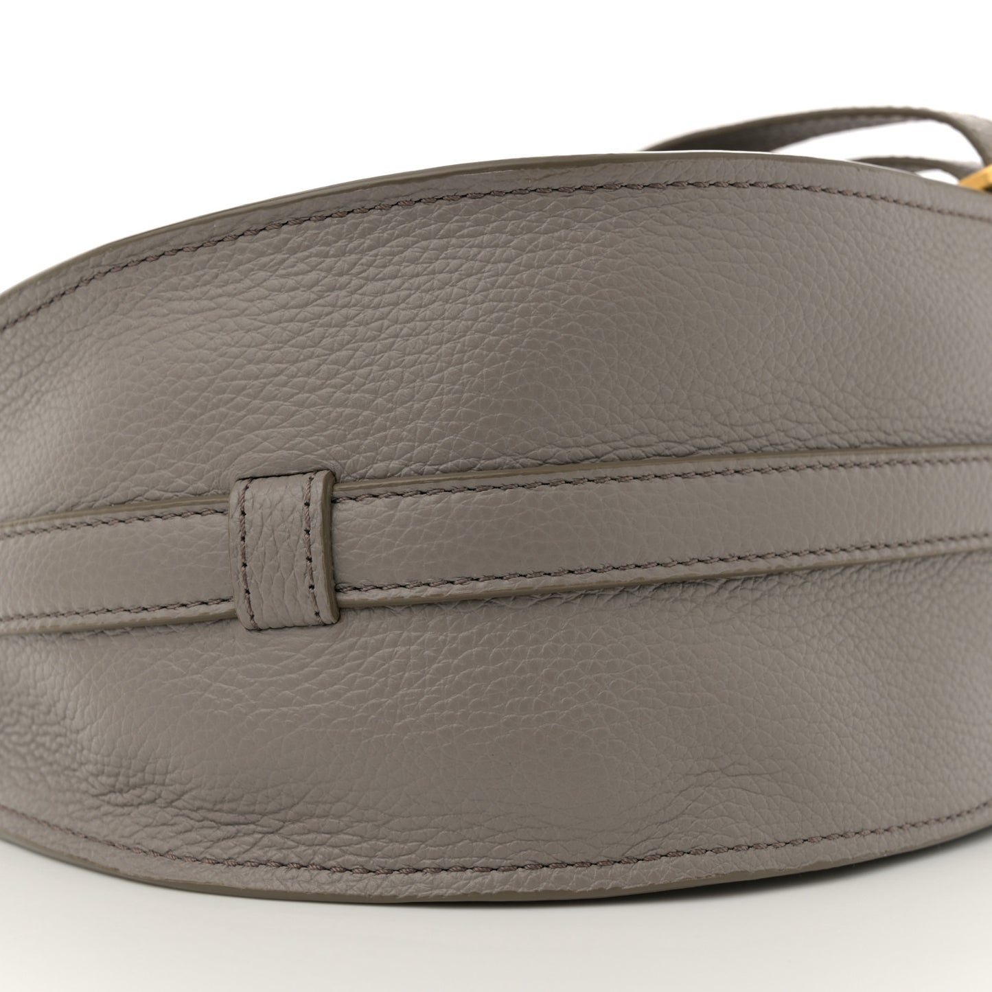 Grained Calfskin Medium Marcie Saddle Bag Cashmere Grey