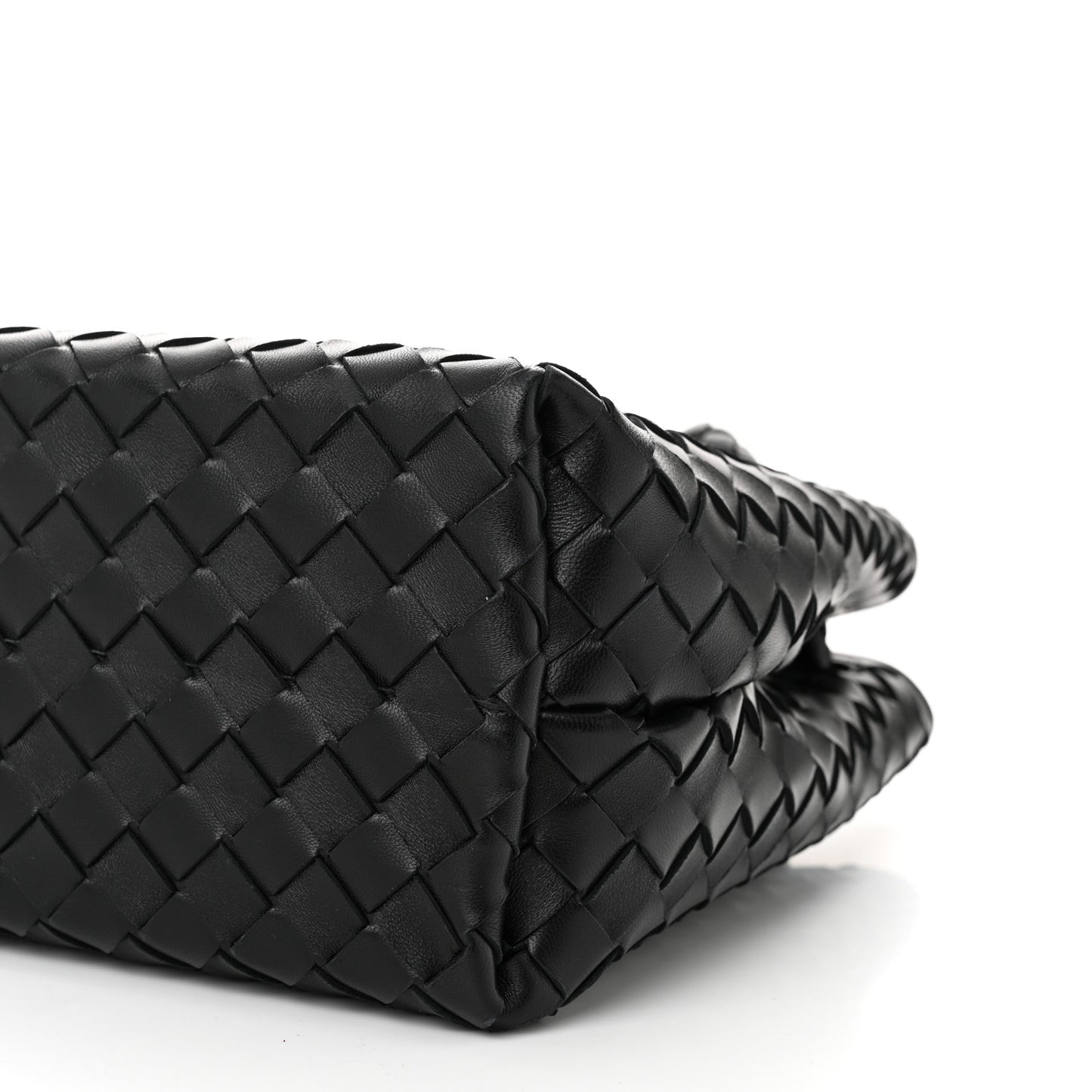 Nappa Intrecciato Medium Andiamo Shoulder Bag Black