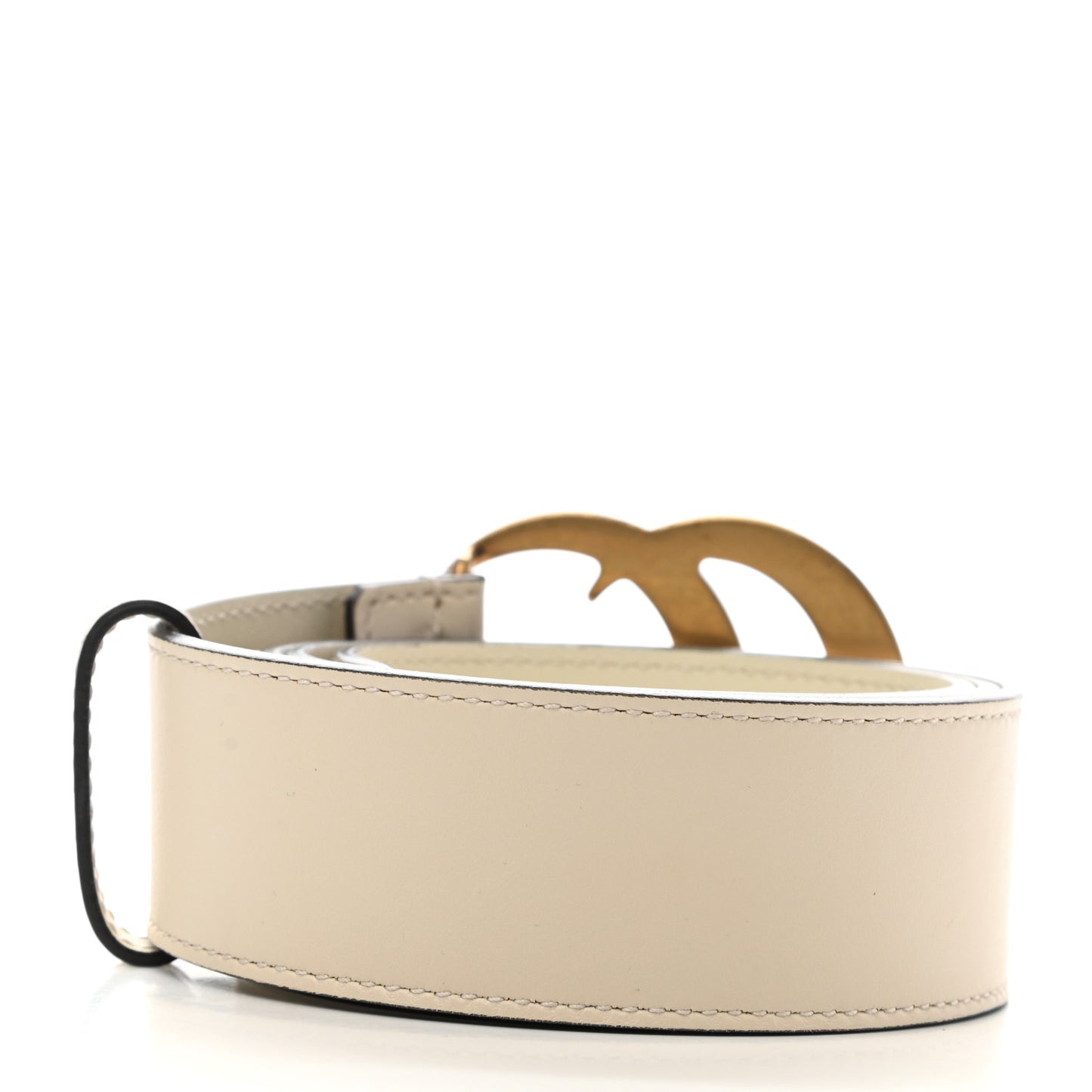 Calfskin Double G 40mm Belt 85 34 Mystic White