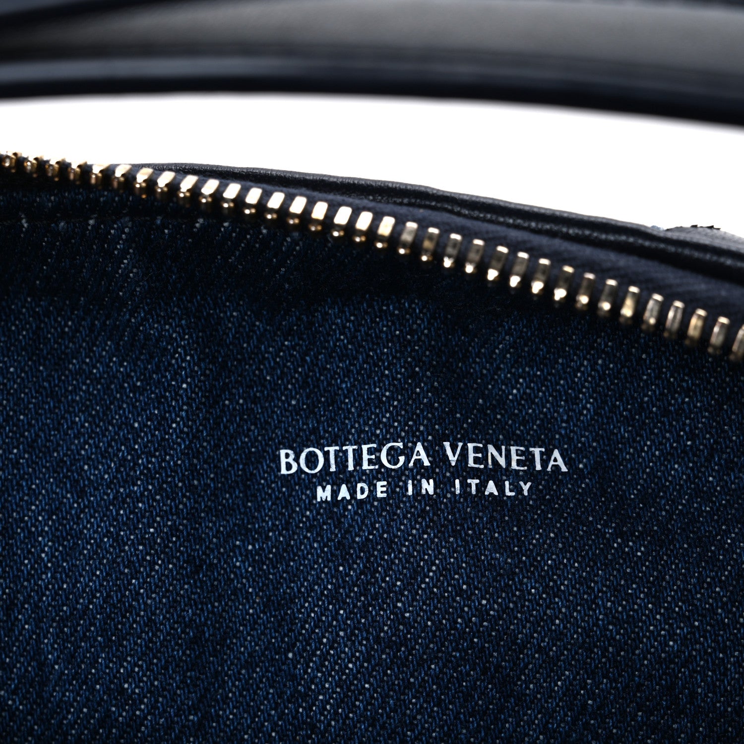 Bottega Veneta Nappa Denim Intrecciato Mini Wallace Abyss Indigo