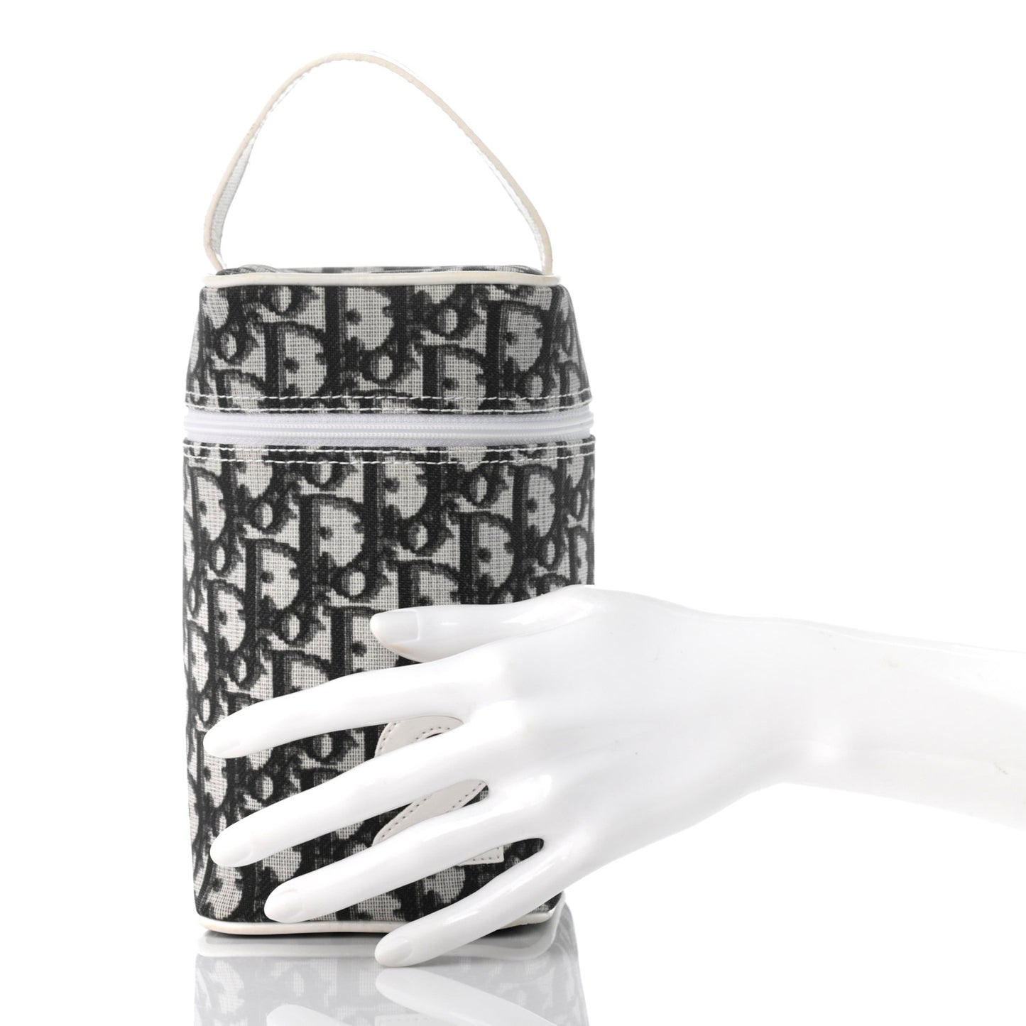 Monogram Vanity Case Black White