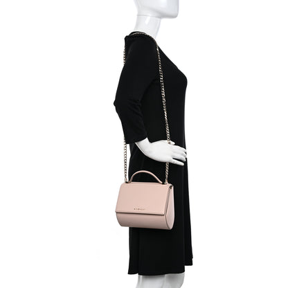 Givenchy Textured Calfskin Mini Pandora Box Chain Crossbody Bag Powder Pink 2 of 11