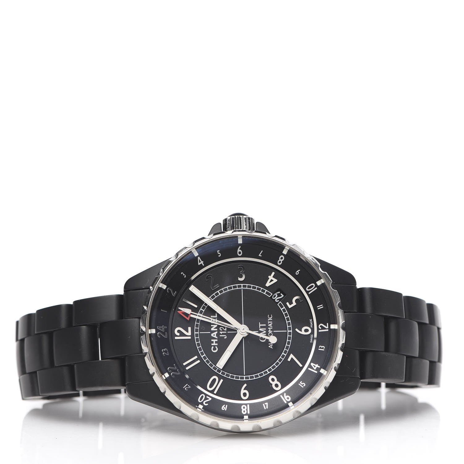 Chanel Stainless Steel Matte Ceramic 41mm J12 GMT Automatic Watch Black 3 of 7