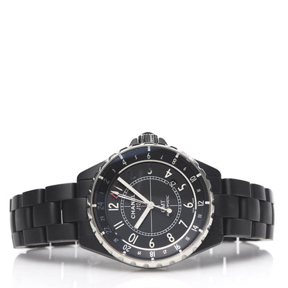 Chanel Stainless Steel Matte Ceramic 41mm J12 GMT Automatic Watch Black 3 of 7
