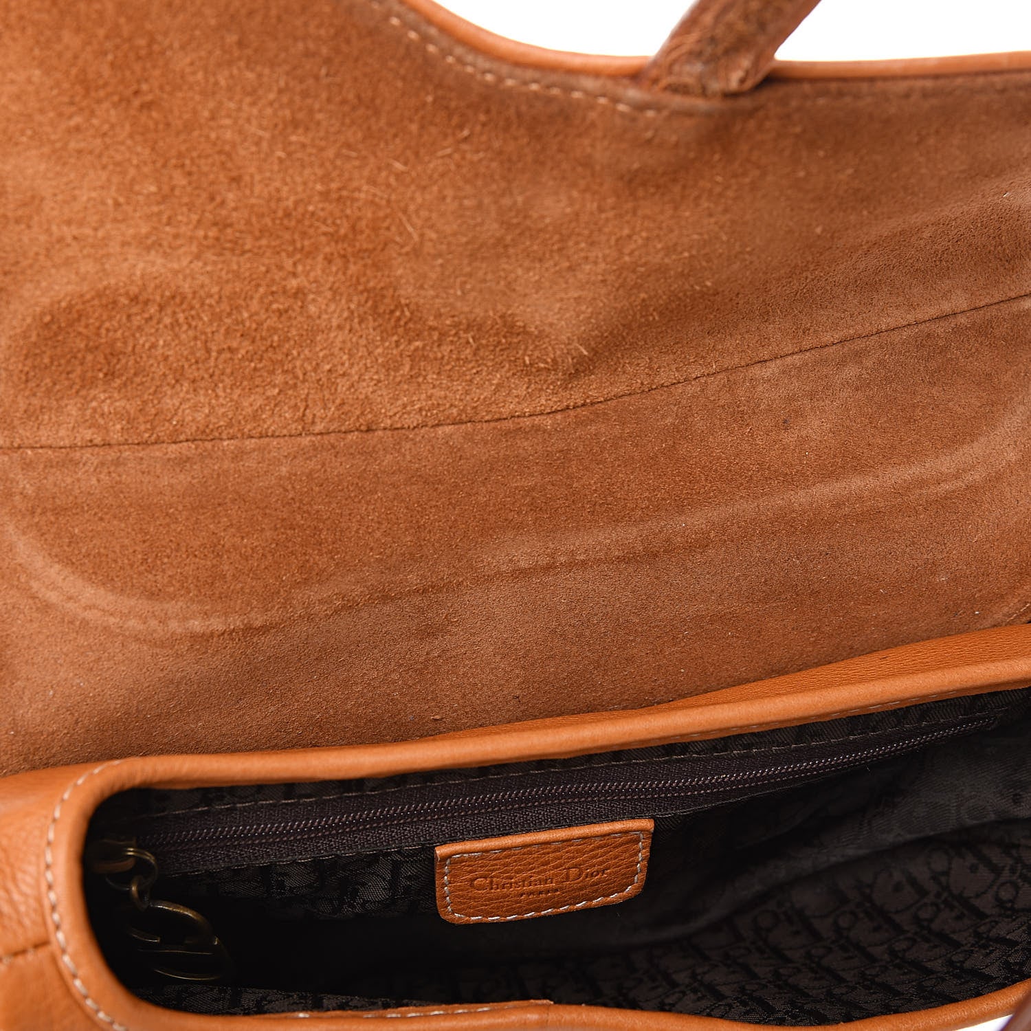 Christian Dior Calfskin Saddle Bag Tan 8 of 12
